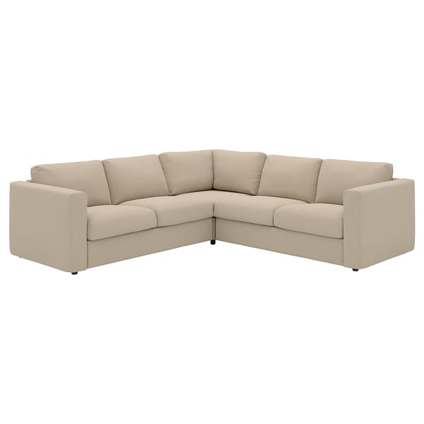 VIMLE Ecksofa, beige, L-förmig, modernes Design.