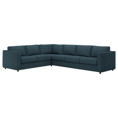 Ecksofa in grünlich-blauem, modernem Design, aus Polyester und Schaumstoff, mit 10 Jahren Garantie.