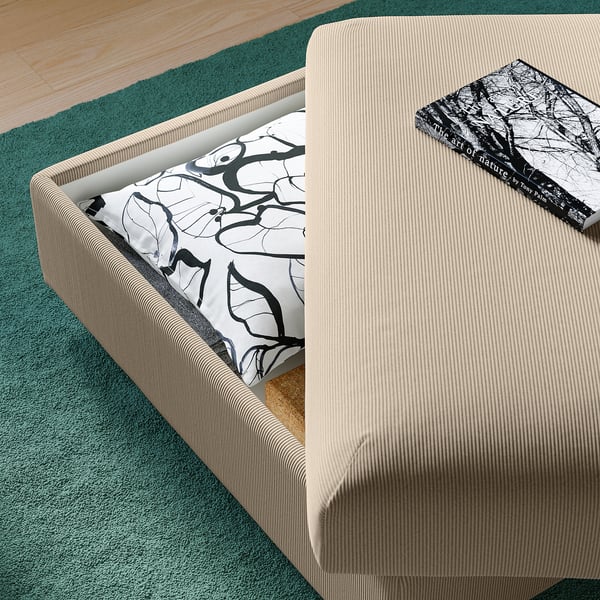 VIMLE Hocker mit Aufbewahrung, Kelinge beige