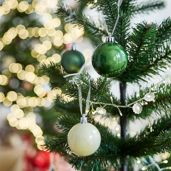 VINTERFINT Baumschmuck 20-tlg., grün/weiß