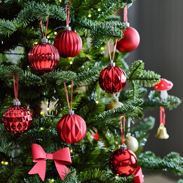 VINTERFINT Baumschmuck, Kugel rot, 7 cm