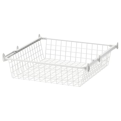 ALTARLIDEN Wire basket with pull-out rail, white, 60x62 cm