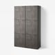 BESTÅ Storage combination with doors, dark grey/Kallviken dark grey, 120x42x193 cm
