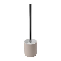 EKOLN toilet brush, light pink, plastic & stainless steel, round shape, modern design.