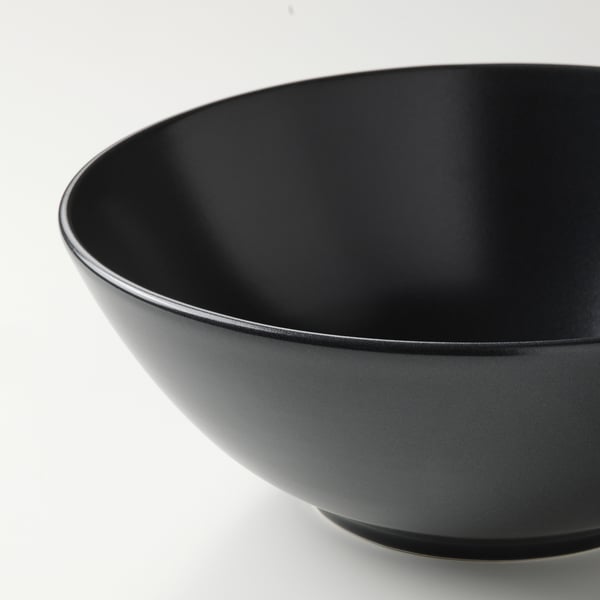 FÄRGKLAR Bowl, matt dark grey, 19 cm