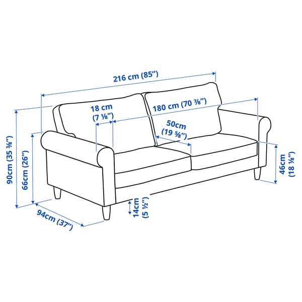 GÄLLTOFTA 3-seat sofa, Tibbleby yellow