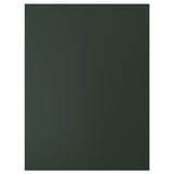 A rectangular dark green HAVSTORP door. It clean lines and a smooth surface, made from acrylic paint and fiberboard.