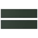 Two dark green rectangular panels, smooth with clean lines. Ideal for modern decor.