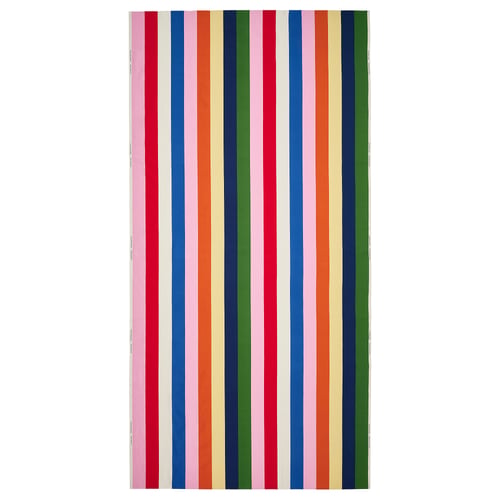 JÄTTEVÄDD: bright, multicoloured striped fabric; cotton; rectangular.