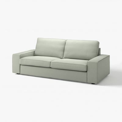 KIVIK sofa, light green, modern design, plush cushions, comfortable.