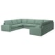 KIVIK sectional sofa, teal, soft fabric, large u-shape, comfy design.