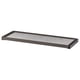 A KOMPLEMENT pull-out shelf in brown with a white felt interior, designed for organising wardrobe space.