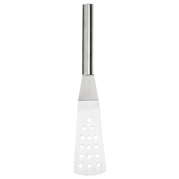 KONCIS spatula; silver; stainless steel & abs; perforated blade; long handle.