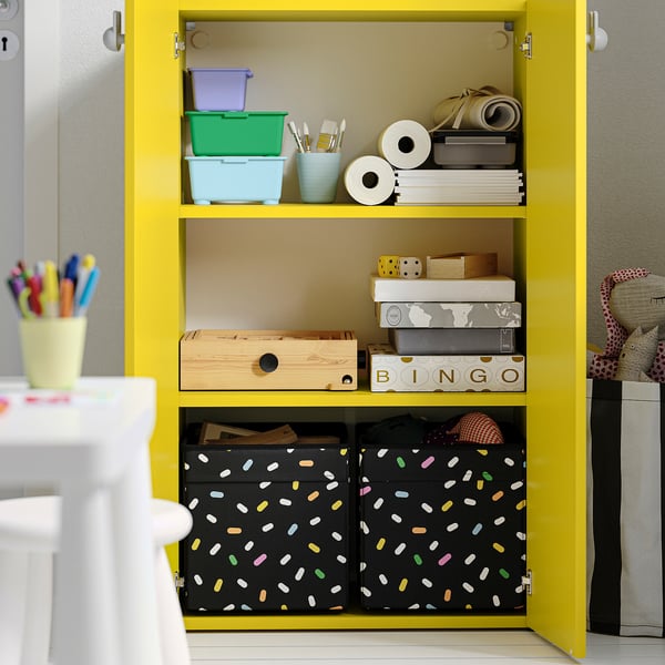 LASTARE Storage combination, yellow, 60x42x101 cm