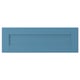 A blue LERHYTTAN drawer front with a wooden frame and veneer panel.
