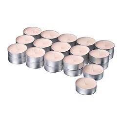 LOTSFÅGEL Scented tealight, Pink flowers pale pink, 3.5 hr