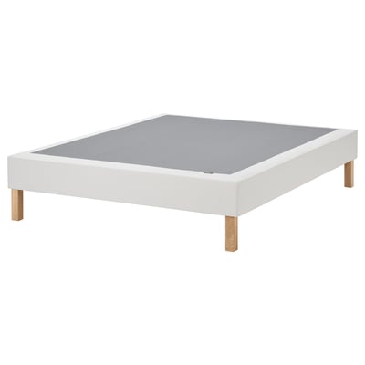 LYNGÖR Spring mattress base, incl leg/white, 160x200 cm