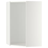 METOD white kitchen cabinet, rectangular, with adjustable hinges and melamine finish.