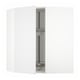 METOD white kitchen cabinet with adjustable glass shelf, modern design.