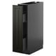 Black METOD kitchen cabinet with smooth finish, featuring a pull-out drawer for easy access. Rectangle shape, modern design with beveled edges.
