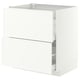 METOD / MAXIMERA Base cb 2 fronts/2 high drawers, white/Aspudden matt white, 80x60 cm