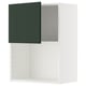 METOD kitchen cabinet, white with dark green door, square shape.