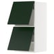 A dark green METOD kitchen cabinet. Its modern, with sleek, square doors and a white frame.