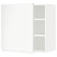 Modern white METOD kitchen cabinet with minimalist design, featuring one adjustable shelf and clean lines.