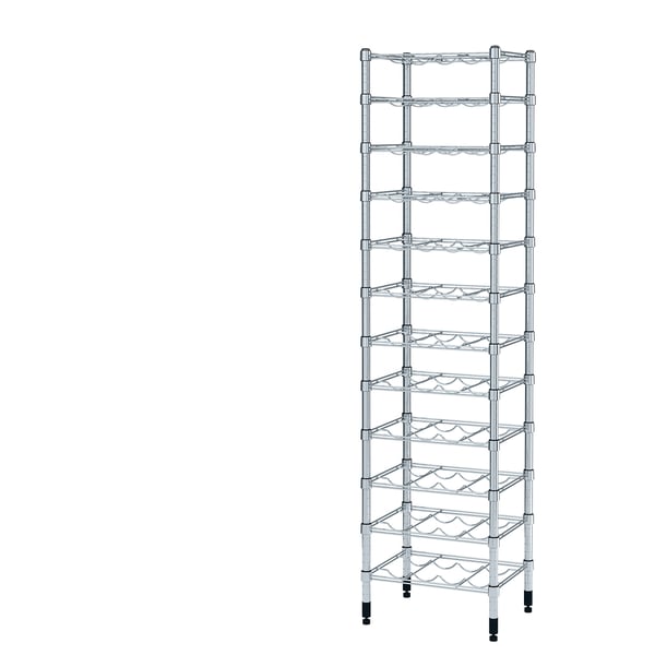 A metal shelf unit named OMAR. It has a silver finish and multiple adjustable shelves for versatile storage. The design is modern and sturdy.
