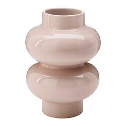 PÄRLHÄGG Vase, light pink, 14 cm