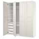 PAX / FLISBERGET Wardrobe combination, white/off-white, 200x60x236 cm