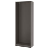 PAX wardrobe frame: grey, rectangular, minimalist, sturdy, open-front design.