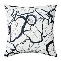PELARKÖRSBÄR Cushion cover, white/black, 50x50 cm
