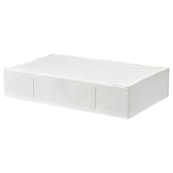 SKUBB storage case, white, rectangular, ventilated, recycled polyester, easy access with handles.