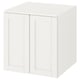 A white SMÅSTAD storage cabinet, rectangular, with two doors.