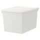 SOCKERBIT: white plastic storage box with lid lock.