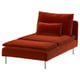SÖDERHAMN Chaise longue, Alhamn deep orange-red