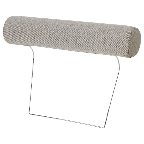 SÖRVALLEN neck support: grey, cushioned, u-shaped, metal base.