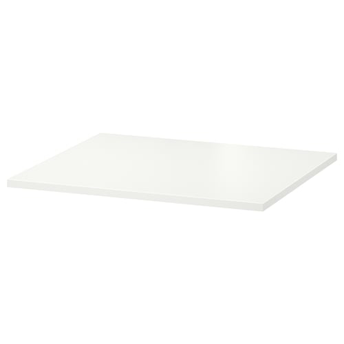 White SPILDRA shelf for low frames, rectangular, particleboard with paper foil finish.