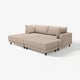 UPPÅKRA beige sectional couch, modern design, wooden legs, memory foam cushions.