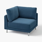 UPPÅKRA chair in blue corduroy, soft & wide-wale, removable cover, sturdy legs, cosy & stylish.