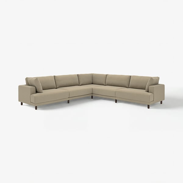 UPPÅKRA sectional sofa, cream, modern design, plush cushions for comfort.