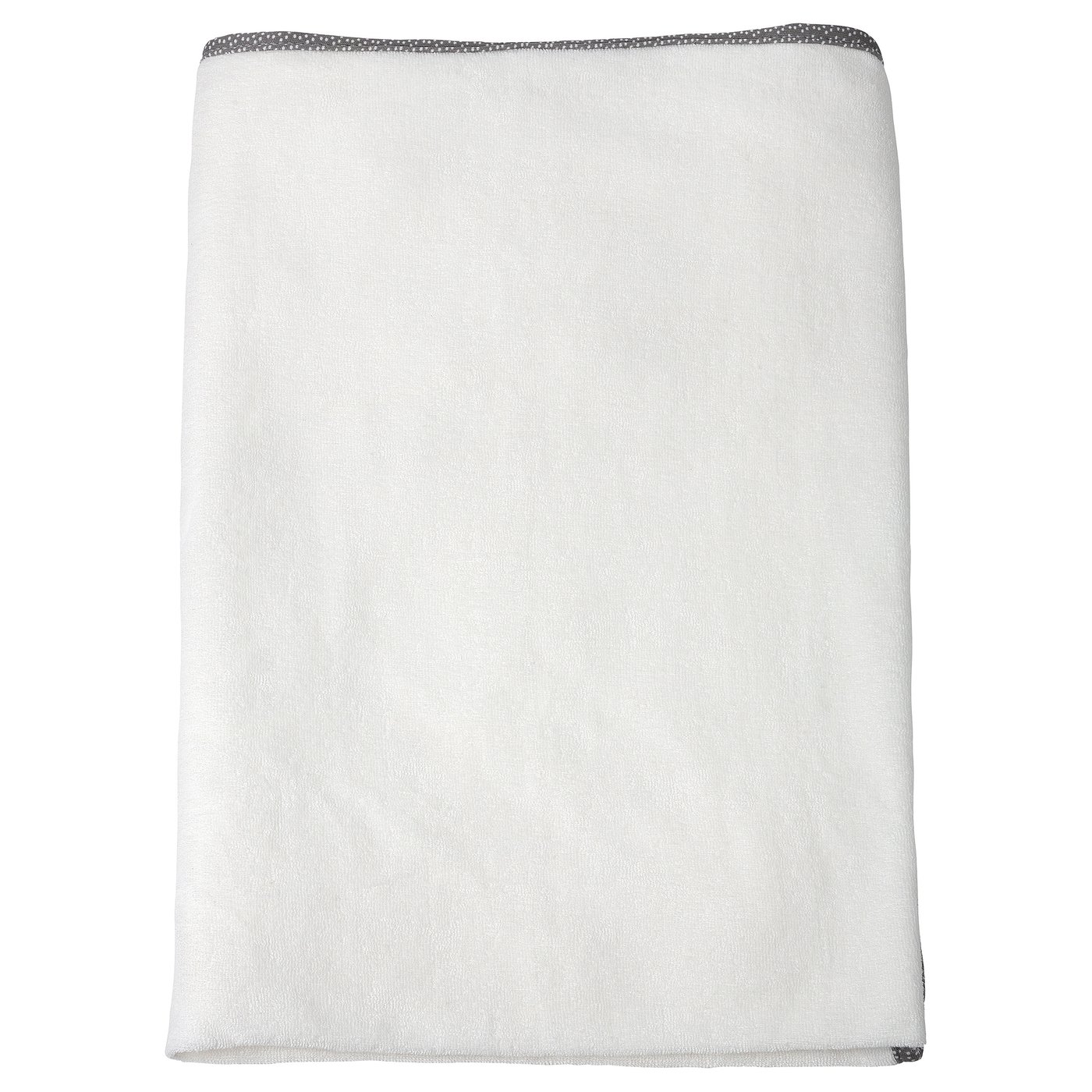 VÄDRA white baby mat cover, soft terry, recycled materials, rectangle, simple design.