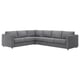 VIMLE l-shaped grey sofa