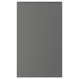 VOXTORP dark grey kitchen cabinet door with minimalist, smooth design and integrated handles.