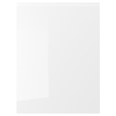 VOXTORP kitchen cabinet: white glossy front, square shape, integrated handles. Modern design, easy clean, recycled content.