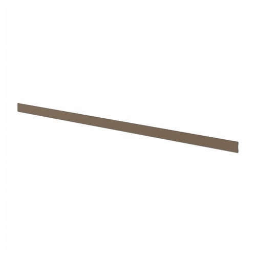 VOXTORP brown flexible plastic plinth, slim rectangular kitchen cabinet base cover, 25-year guarantee.
