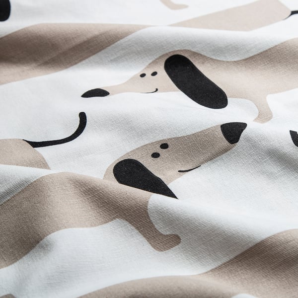 Cute dachshund fabric, soft quality cotton, playful pattern.