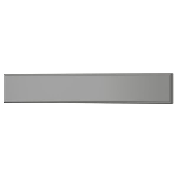 Grey BODBYN cabinet front, rectangular with bevelled panel, smooth lacquered finish.