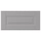 A soft grey BODBYN kitchen cabinet with bevelled panels and a smooth, lacquered surface.